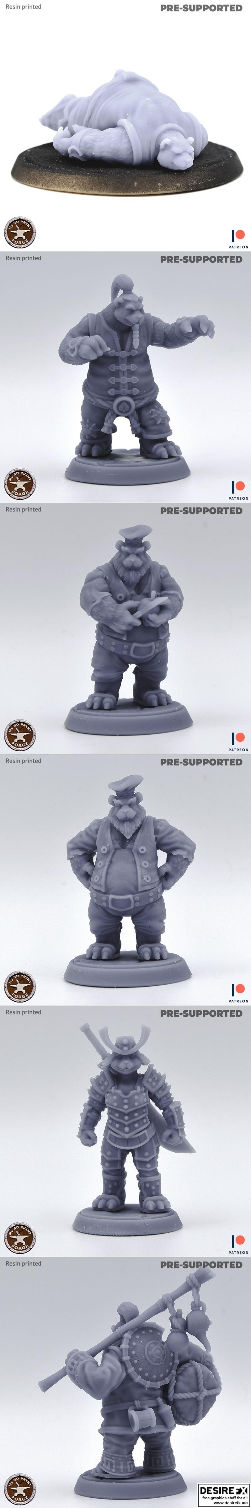 My3DPrintForge - 2023年3月熊猫主题3D打印模型包|My3DPrintForge – Pandas Bundle March 2023 – 3D Print Model STL