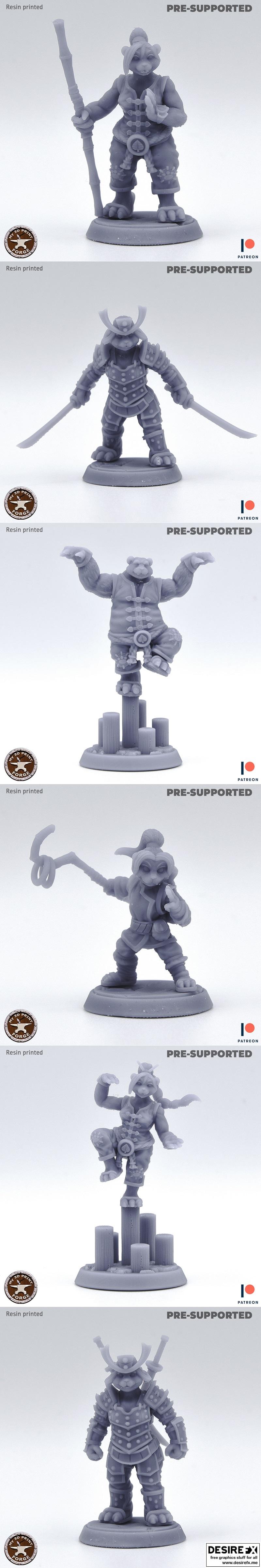 My3DPrintForge - 2023年3月熊猫主题3D打印模型包|My3DPrintForge – Pandas Bundle March 2023 – 3D Print Model STL