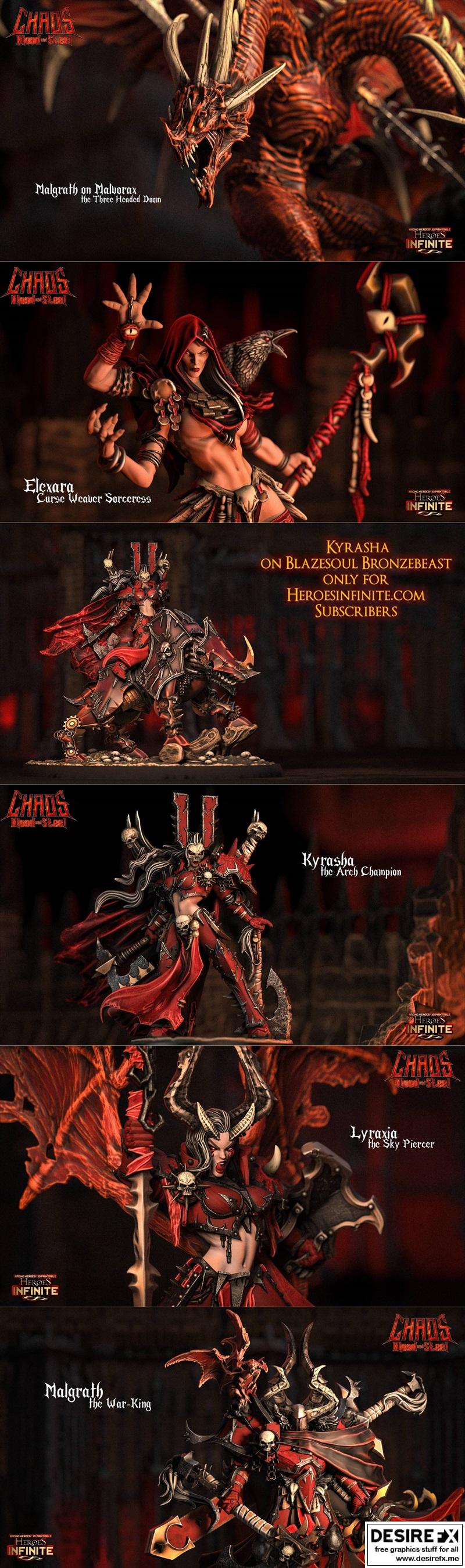 英雄无限：混沌、鲜血与钢铁 3D打印模型|Heroes Infinite – Chaos, Blood and Steel January 2024 – 3D Print Model STL