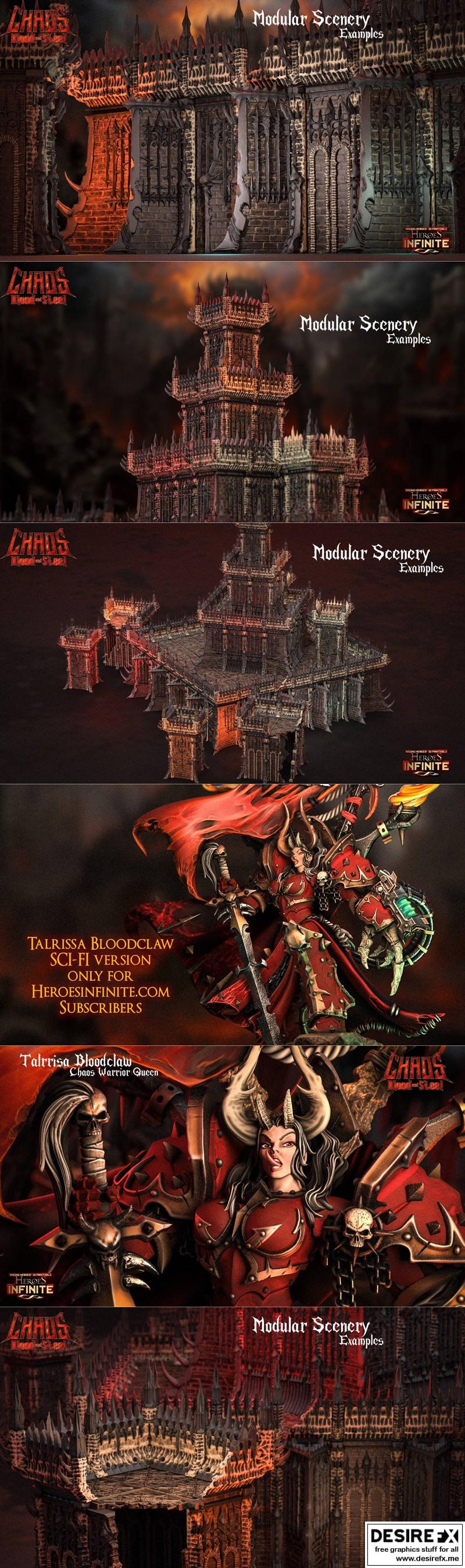 英雄无限：混沌、鲜血与钢铁 3D打印模型|Heroes Infinite – Chaos, Blood and Steel January 2024 – 3D Print Model STL