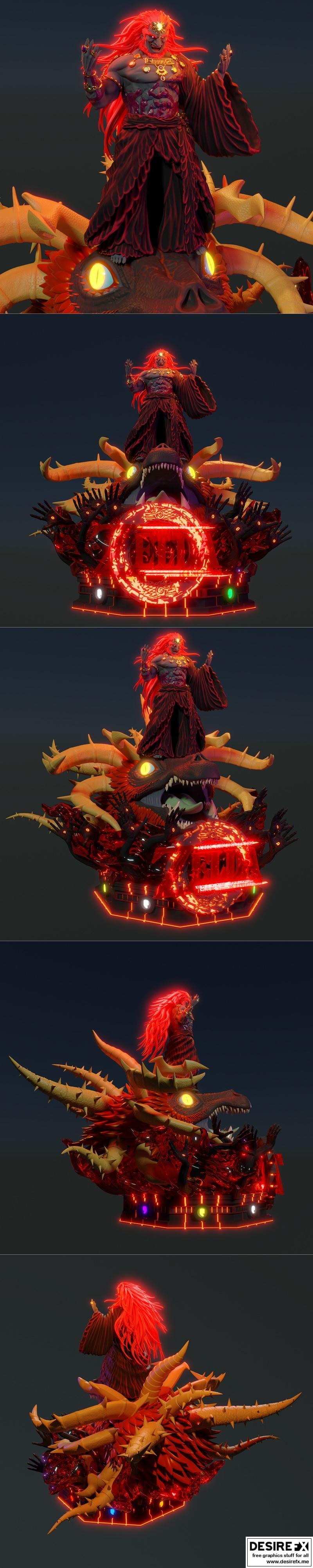 Arkevz工作室出品：塞尔达传说戈隆多夫3D打印模型|Arkevz Studios – Ganondorf – 3D Print Model STL