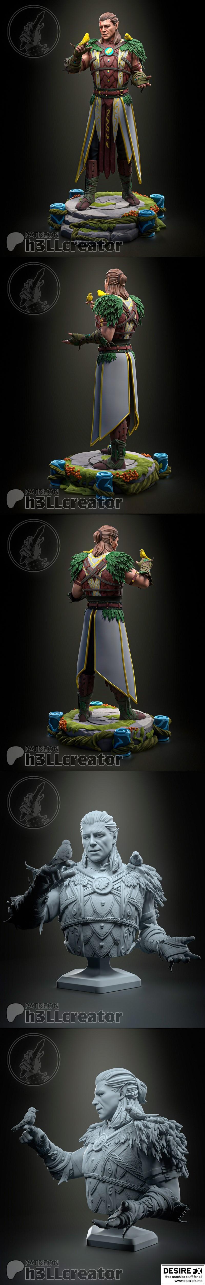 Halsin 3D打印模型：Hell Creator角色立体造型|h3ll creator – Halsin – 3D Print Model STL