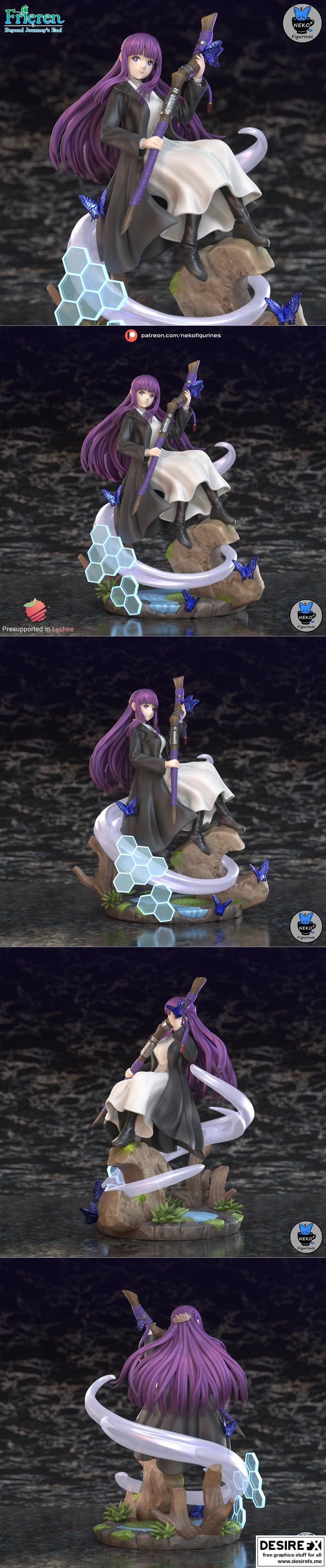 3D打印模型：Fern角色 figurine|Neko Figurines – Fern – 3D Print Model STL