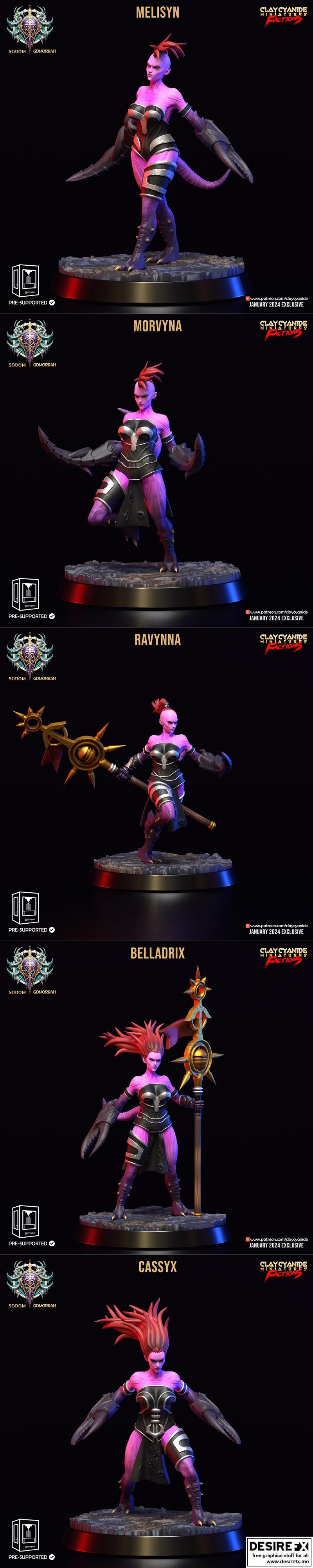 Clay Cyanide Miniatures – Sodom and Gomorrah January 2024 – 3D Print Model STL