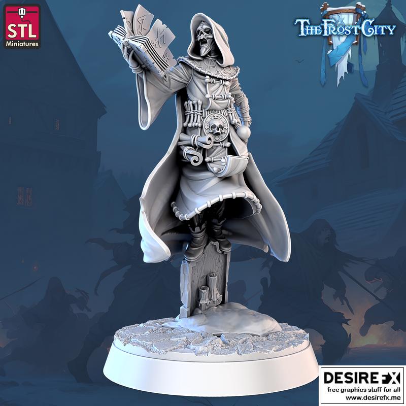 寒霜之城——咒术师 3D打印模型|The Frost City – Necromancer – 3D Print Model
