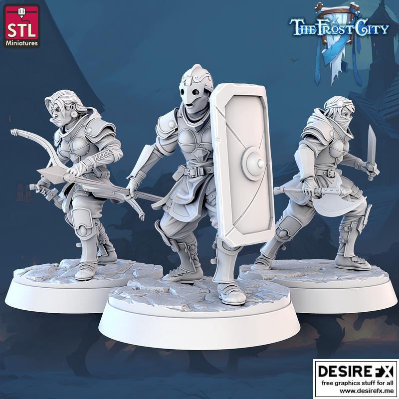 寒霜之城——女骑士3D打印模型|The Frost City – Knights Female A – 3D Print Model