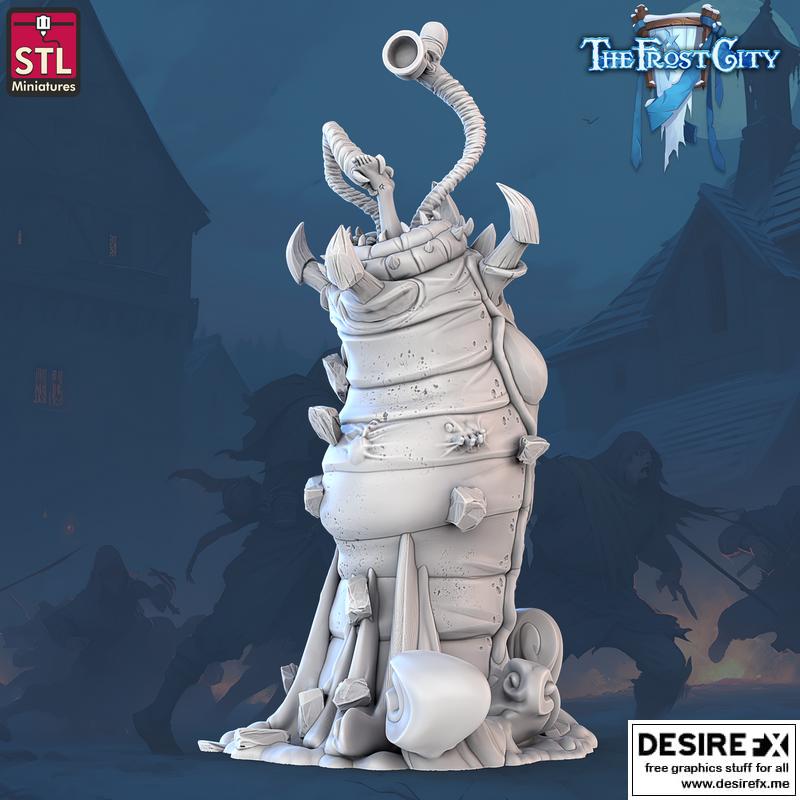 冻城之巨虫C款3D打印模型|The Frost City – Giant Worm C – 3D Print Model