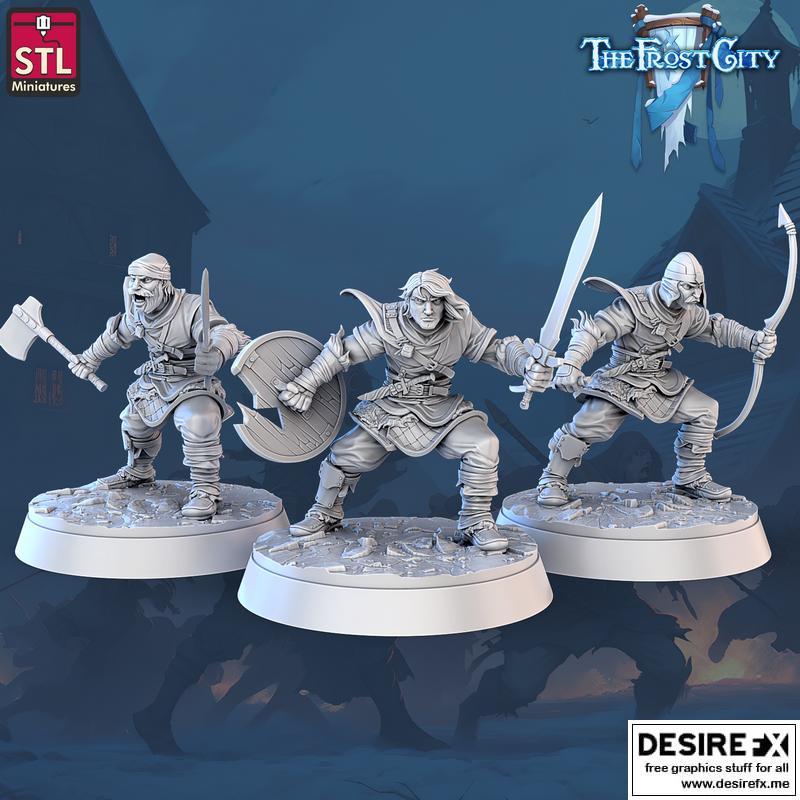 寒霜之城——军队士兵模块化3D打印模型|The Frost City – Army Soldiers Modular D – 3D Print Model