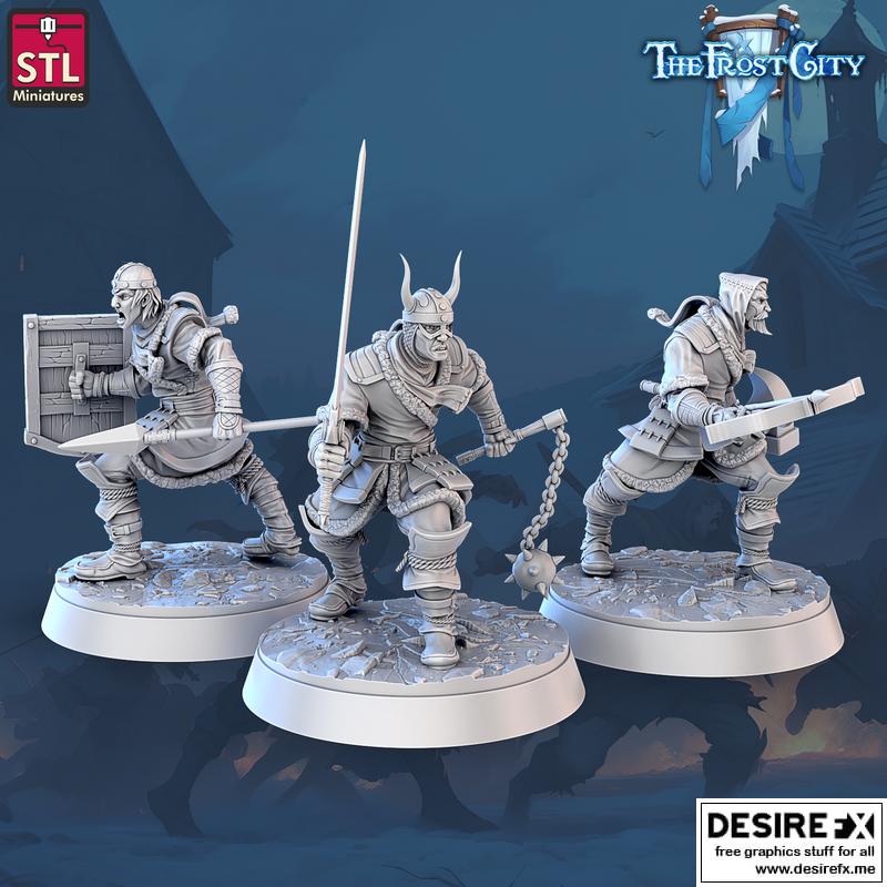 寒霜之城——军装士兵模块化3D打印模型|The Frost City – Army Soldiers Modular C – 3D Print Model