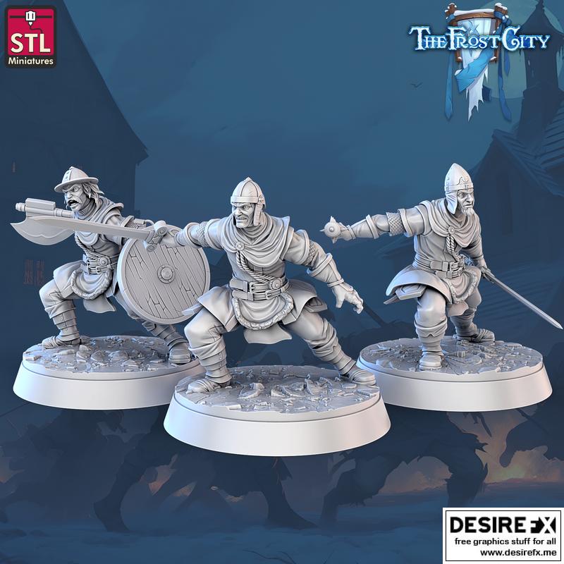 冻城军队模块化士兵3D打印模型|The Frost City – Army Soldiers Modular B – 3D Print Model