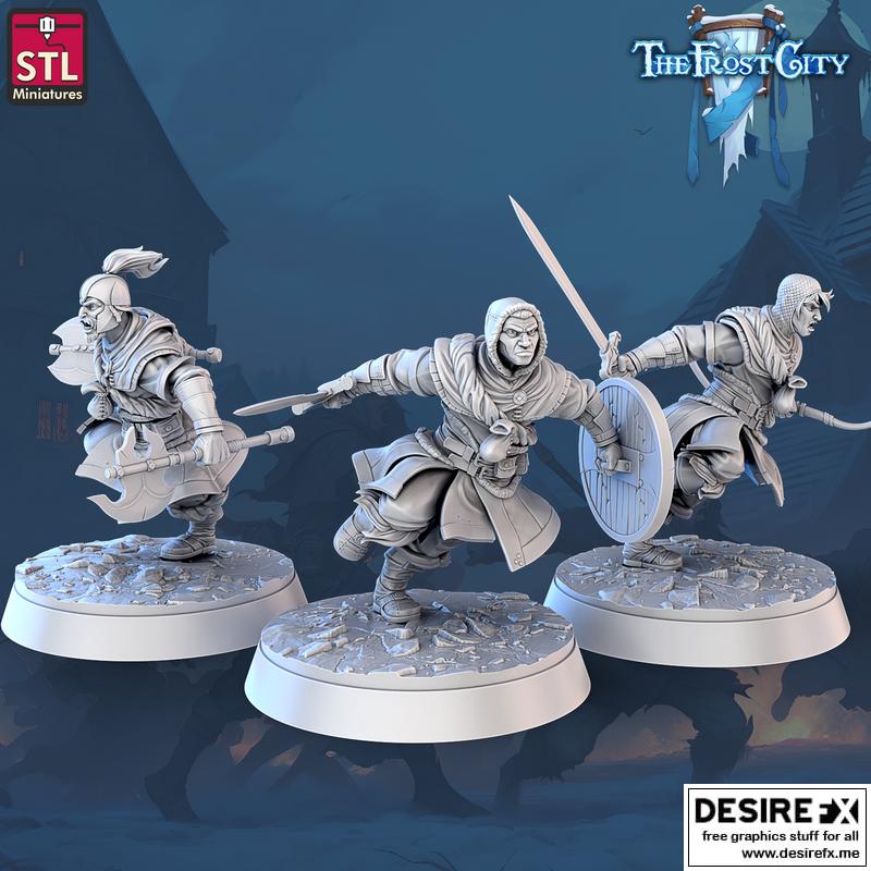 寒霜之城——军队士兵模块化3D打印模型|The Frost City – Army Soldiers Modular A – 3D Print Model