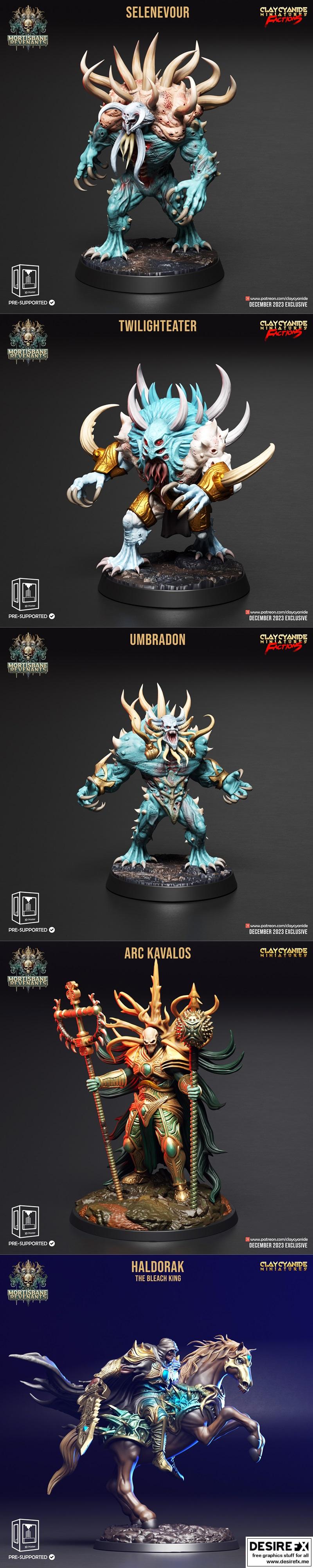 Clay Cyanide Miniatures – Mortibane Revenants Act 3 Moonmorphs December 2023 – 3D Print Model STL