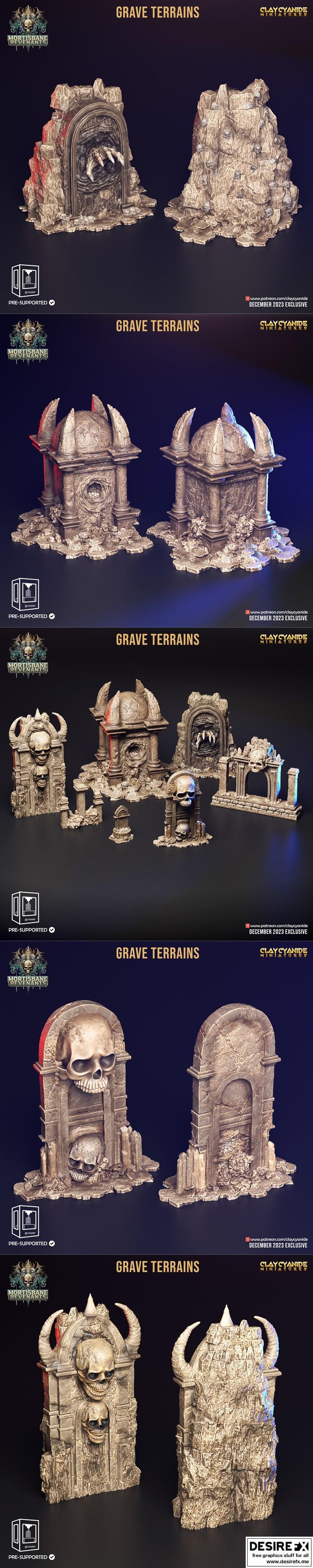 Clay Cyanide Miniatures – Mortibane Revenants Act 3 Moonmorphs December 2023 – 3D Print Model STL