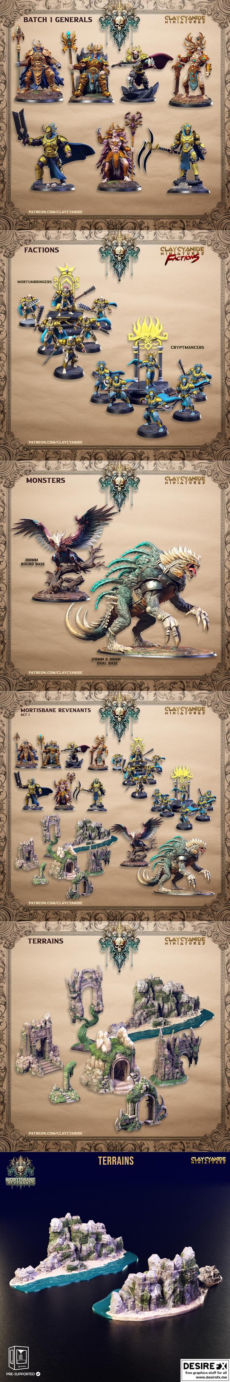 Clay Cyanide Miniatures – Mostisbane Revenants Act 1 October 2023 – 3D Print Model STL