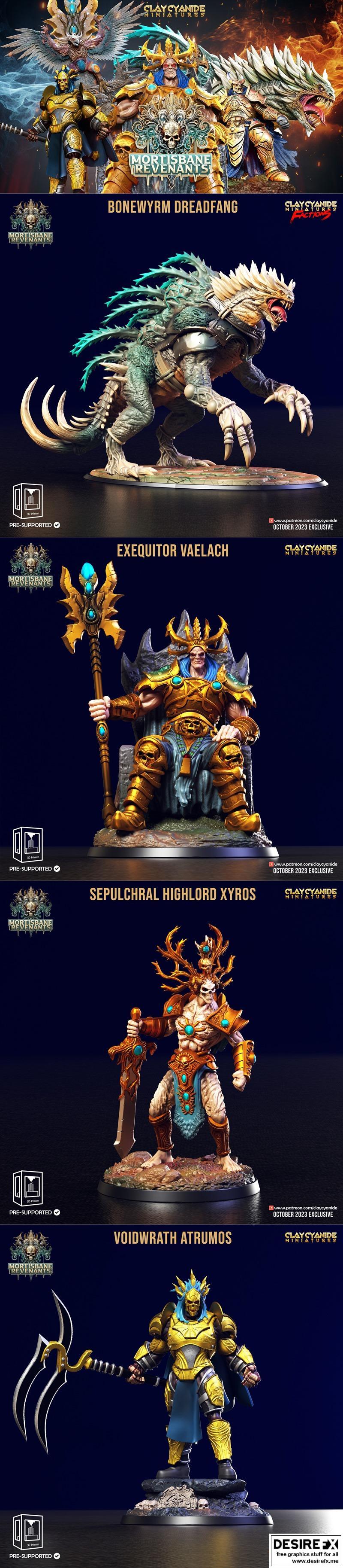 Clay Cyanide Miniatures – Mostisbane Revenants Act 1 October 2023 – 3D Print Model STL