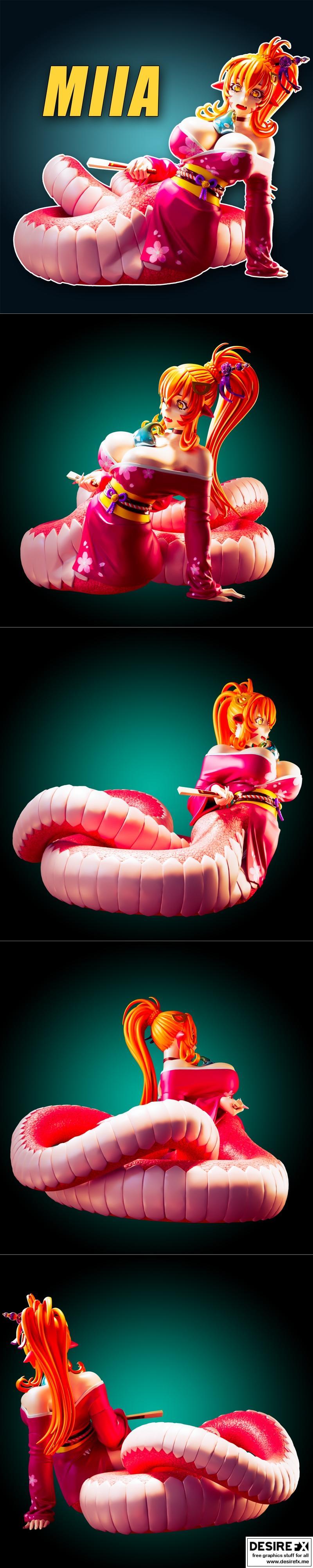 Rhu工作室 3D打印模型 Miia角色造型|Officer Rhu – Miia – 3D Print Model STL