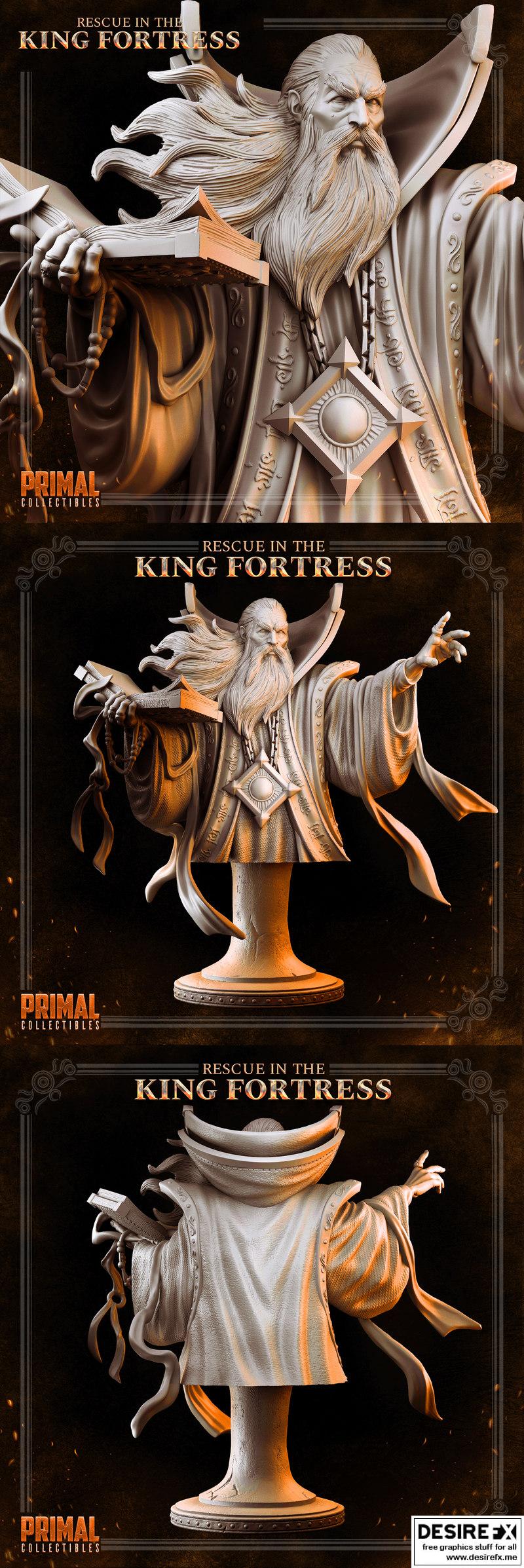 巫师 Zahir the Guide 3D打印模型|Wizard – Zahir the Guide Bust – 3D Print Model