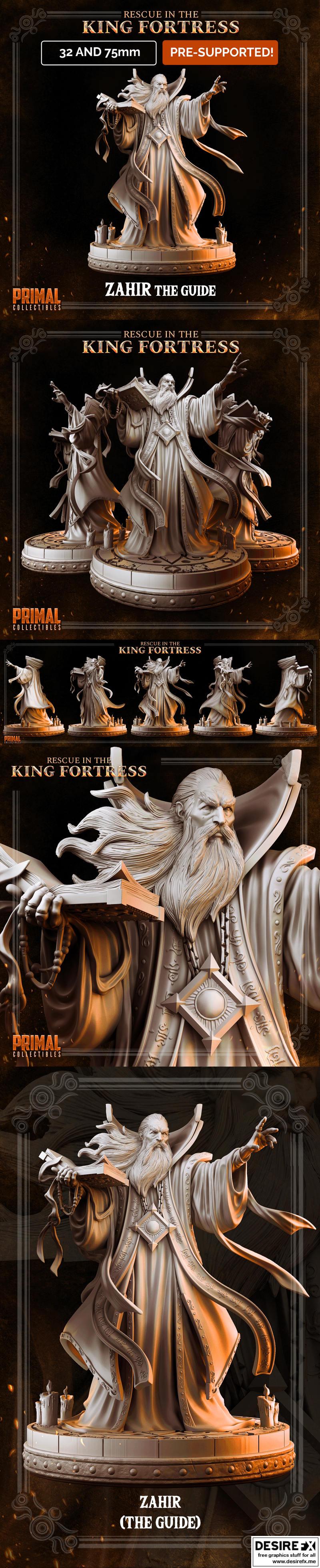 巫师——扎赫尔指南者 3D打印模型|Wizard – Zahir the Guide – 3D Print Model