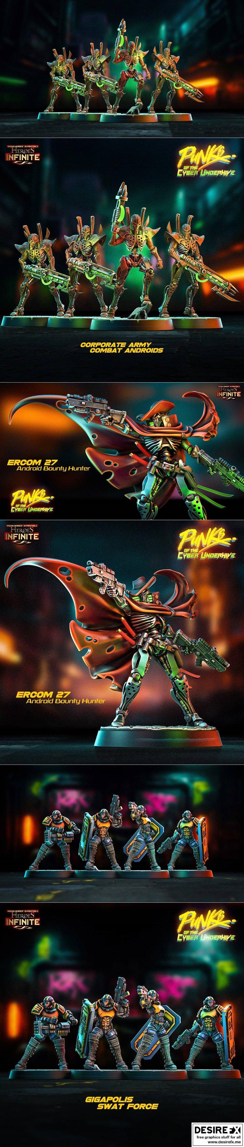 Heroes Infinite – Punks of the Cyber Underhive February 2024 – 3D Print Model STL