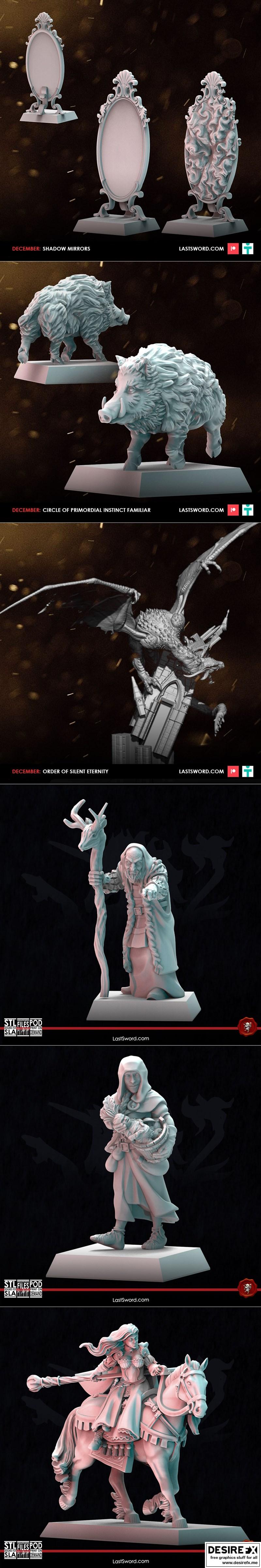 最后之剑迷你模型——秘术议会·3D打印塑形|Last Sword Miniatures – Arcane Synod – 3D Print Model STL