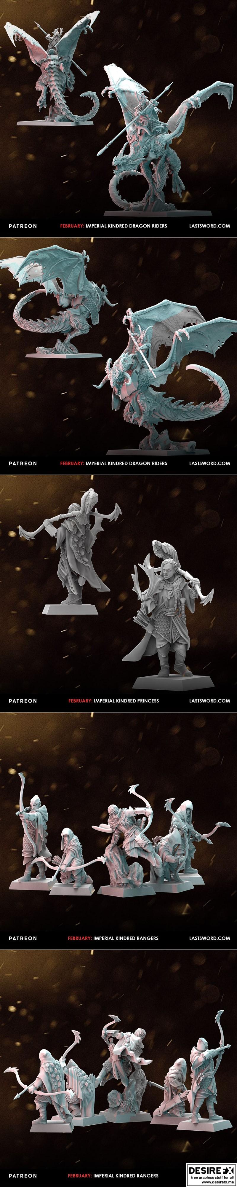 龙之 Lords 3D打印模型|Last Sword Miniatures – Lords of the Dragons – 3D Print Model STL