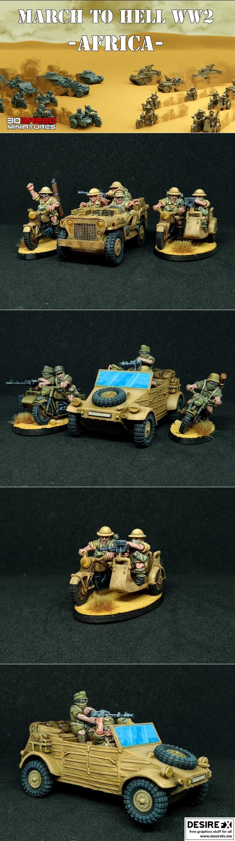 二战非洲战役 3D打印模型|March to Hell WW2 Africa – 3D Print Model STL