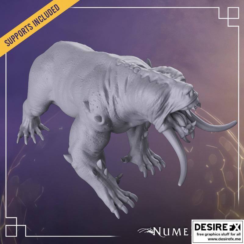 Numenera ravage bear 3D打印模型|Numenera – Ravage Bear – 3D Print Model