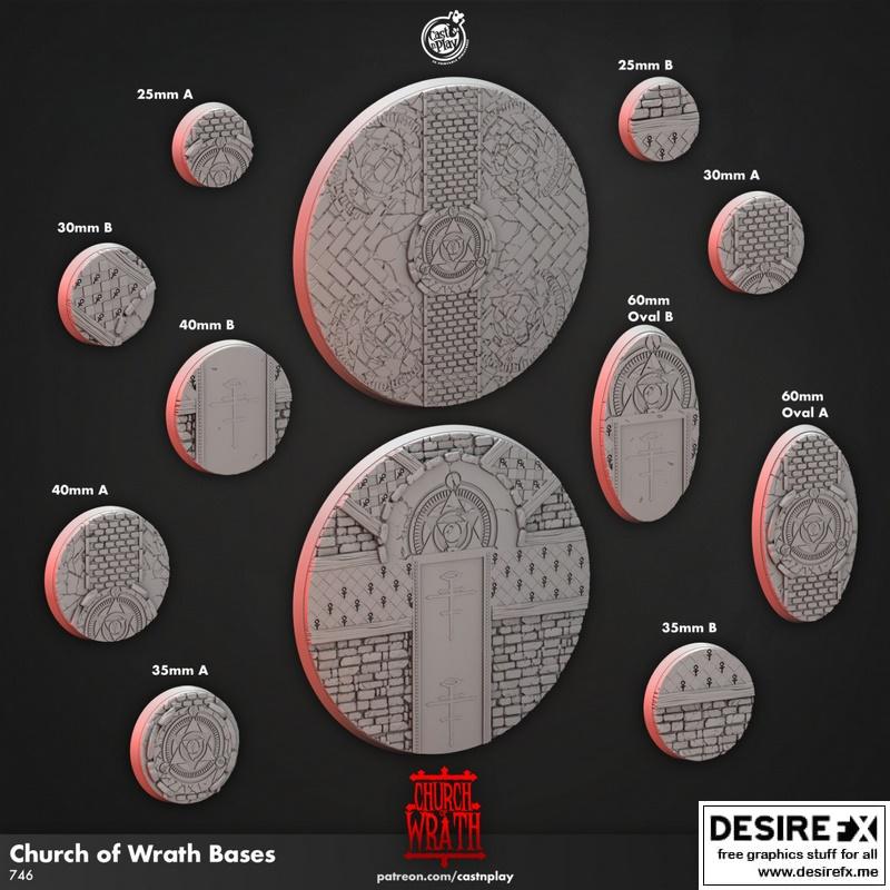 愤怒教堂基地 3D打印模型|Church Of Wrath Bases – 3D Print Model