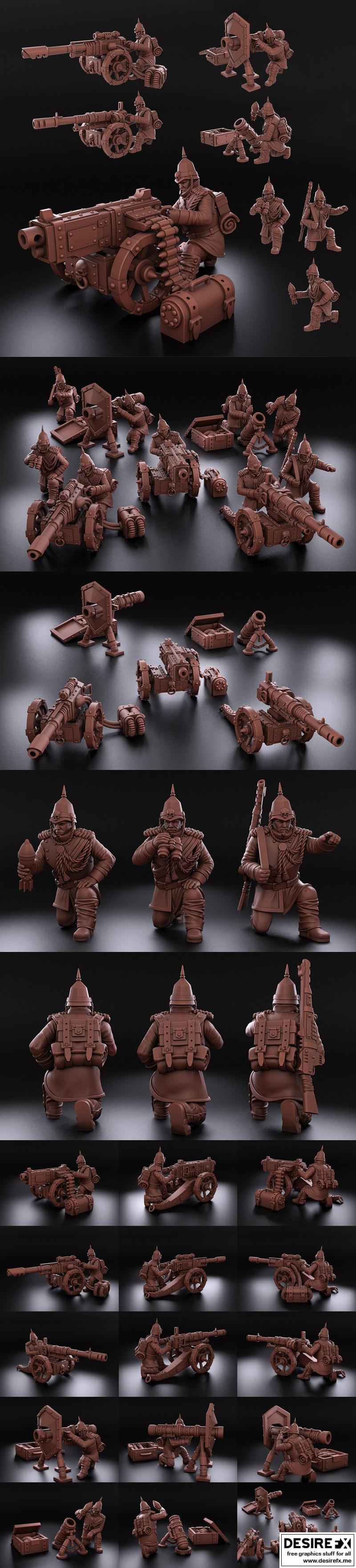 皇家步兵军团——重装支援小队 3D打印模型|Royal Regiment – Heavy Support Squad of the Imperial Force – 3D Print Model