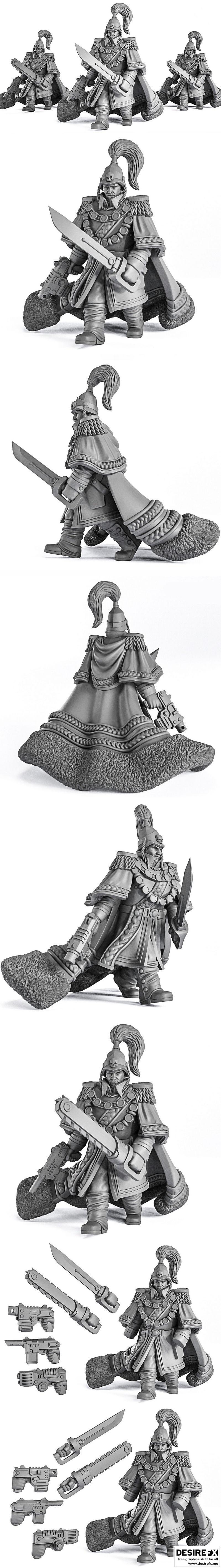 皇家军团 - 帝国部队军官 - 3D打印模型|Royal Regiment – Officer of the Imperial Force – 3D Print Model