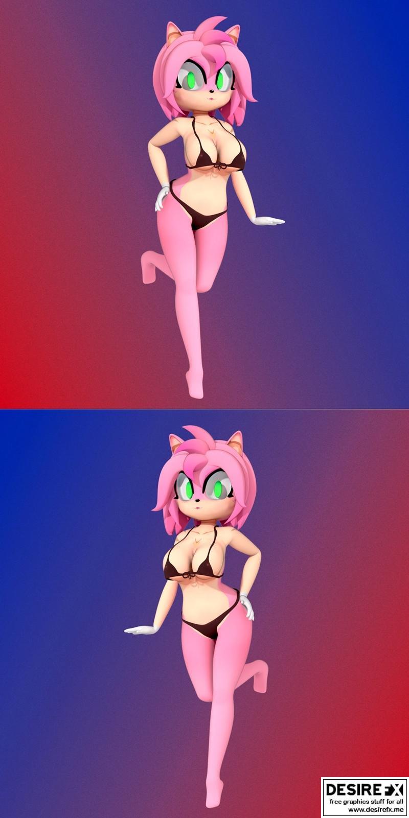 Amy Rose 3D打印模型 STL|Amy Rose – 3D Print Model STL