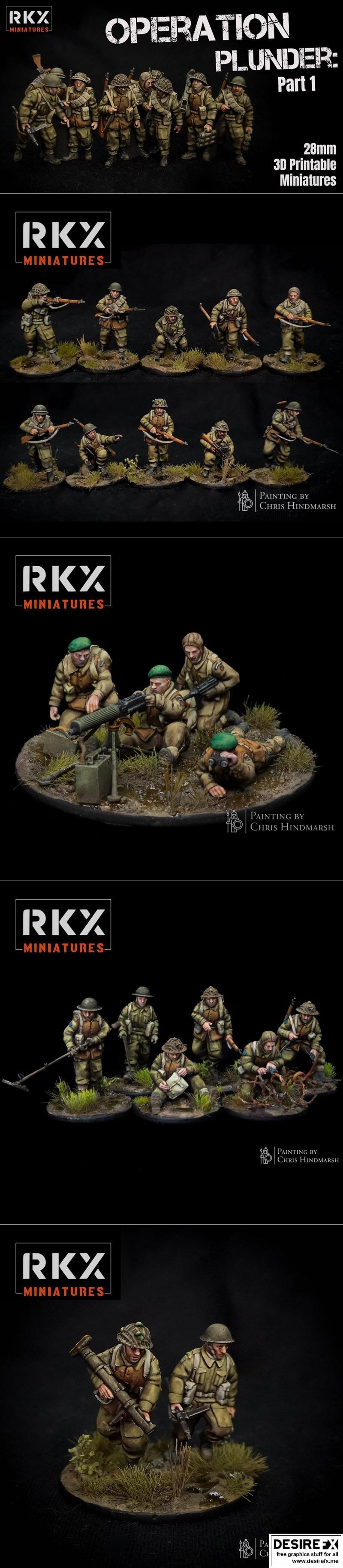 RKX迷你模型——突袭行动 第一章 3D打印模型|Rkx Miniatures – Operation Plunder Part 1 – 3D Print Model STL