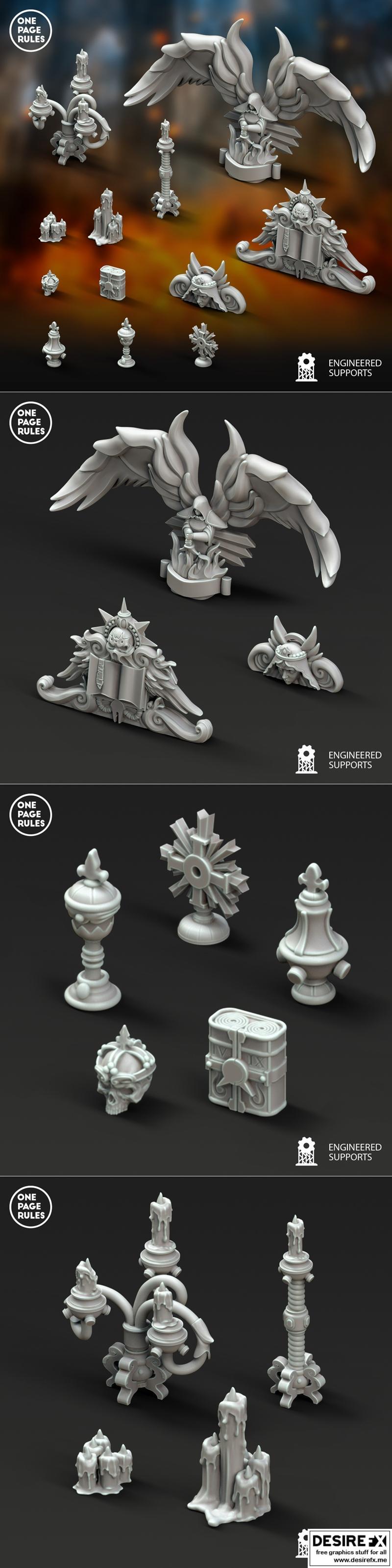 祝福之姐妹——散落地形3D打印模型|Blessed Sisters – Scatter Terrain – 3D Print Model STL