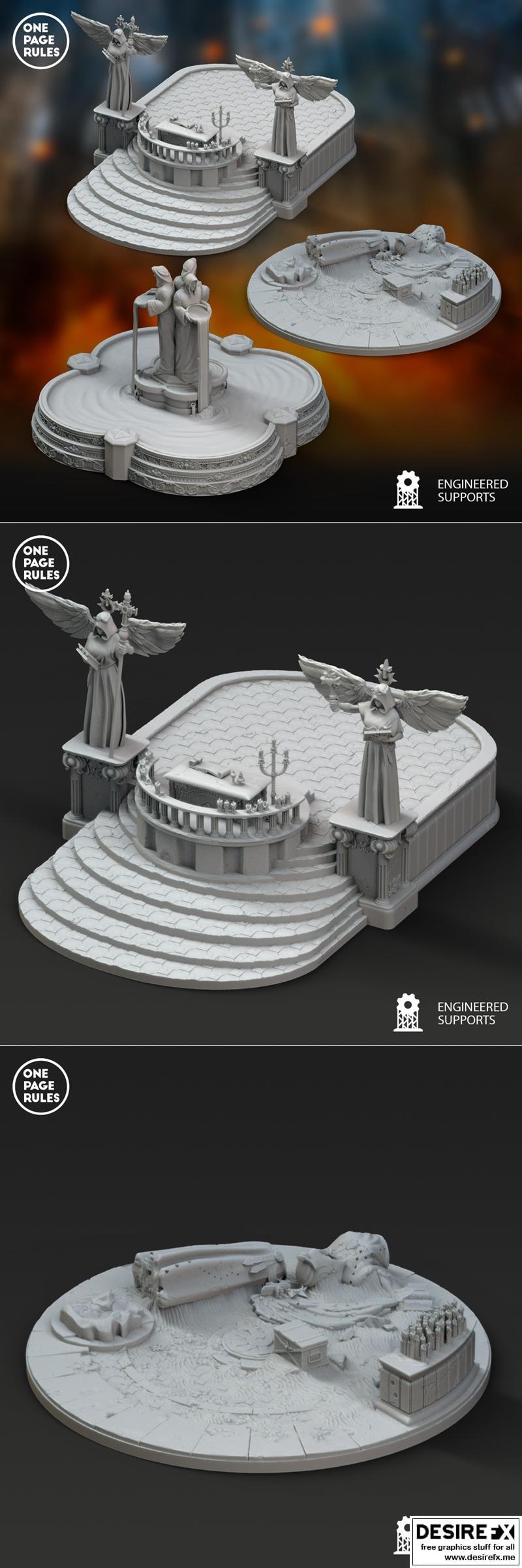 祝福之姐妹——地形模型3D打印版|Blessed Sisters – Area Terrain – 3D Print Model STL
