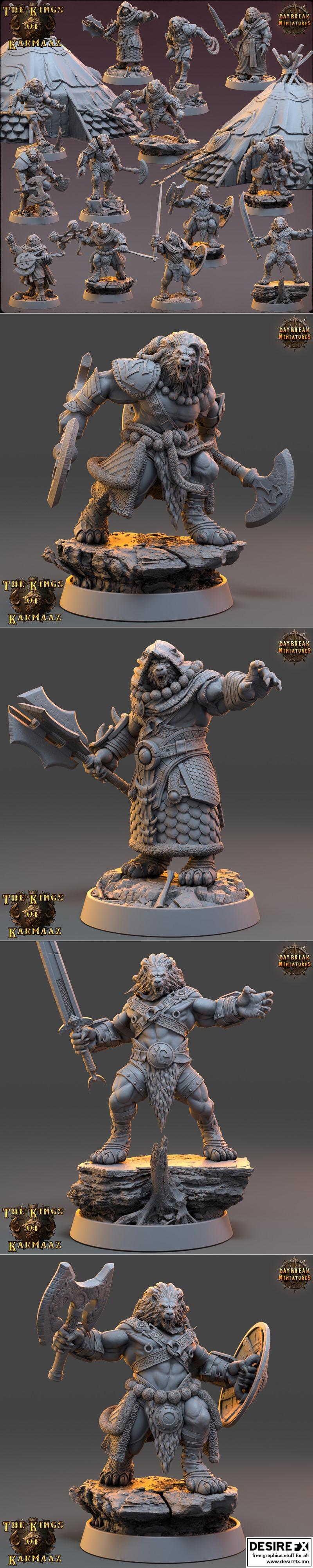 Daybreak Miniatures - 王者之卡玛兹 3D打印模型|Daybreak Miniatures – Kings of Karmaaz – 3D Print Model STL
