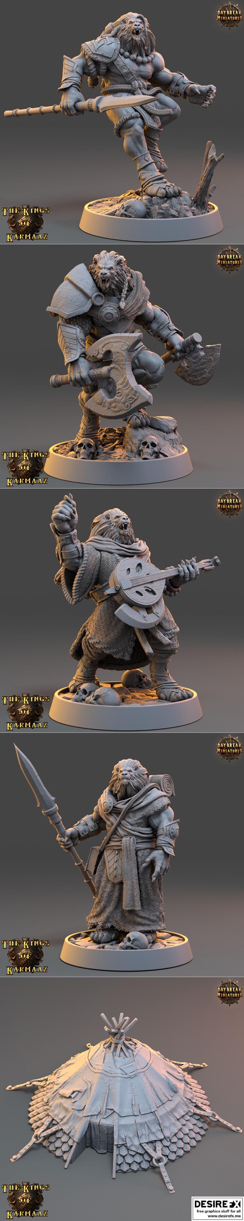 Daybreak Miniatures - 王者之卡玛兹 3D打印模型|Daybreak Miniatures – Kings of Karmaaz – 3D Print Model STL