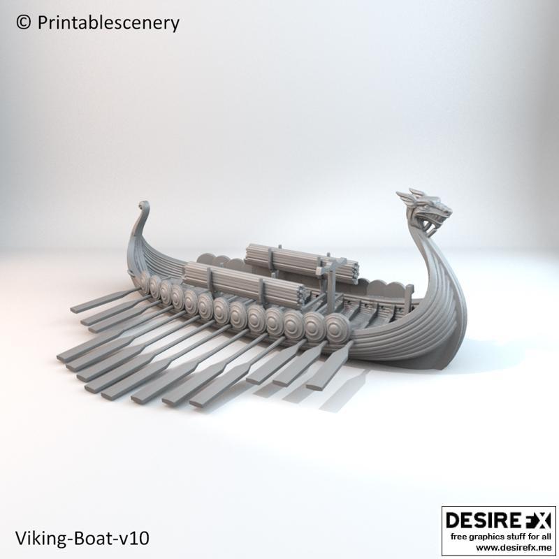 维京船（完整版）3D打印模型 STL|Viking Boat (Complete) – 3D Print Model STL