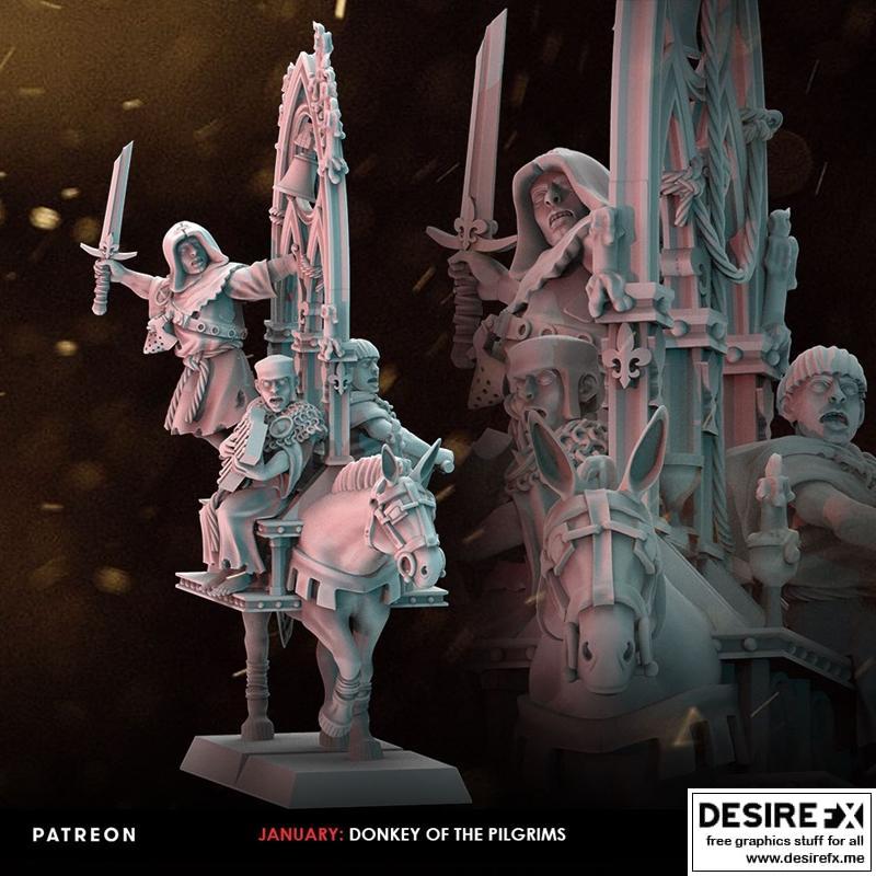 朝圣者之驴——3D打印模型|Donkey of the Pilgrims – 3D Print Model STL