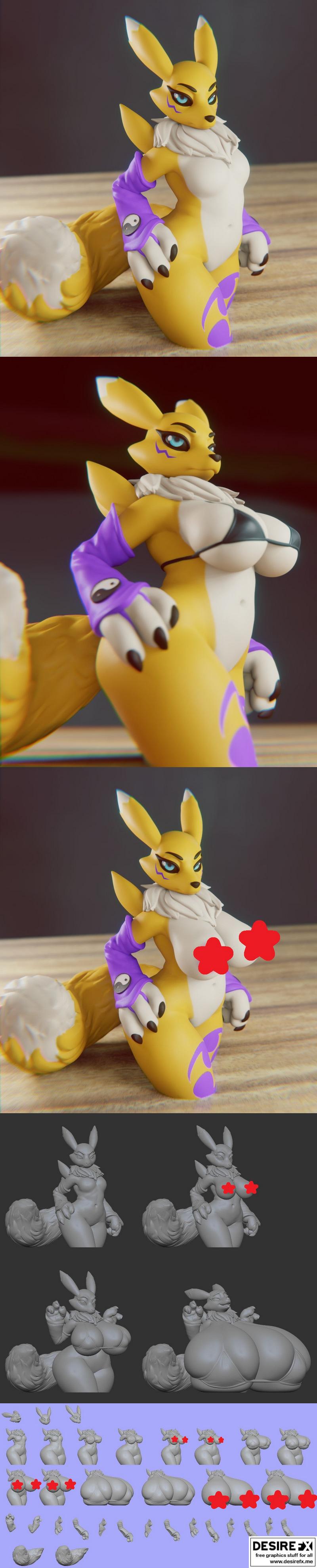 Renamon 3D打印模型|Renamon – 3D Print Model