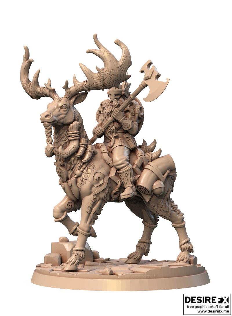 德鲁伊之角 3D打印模型|Gunnar the Deer Horn – 3D Prin Model