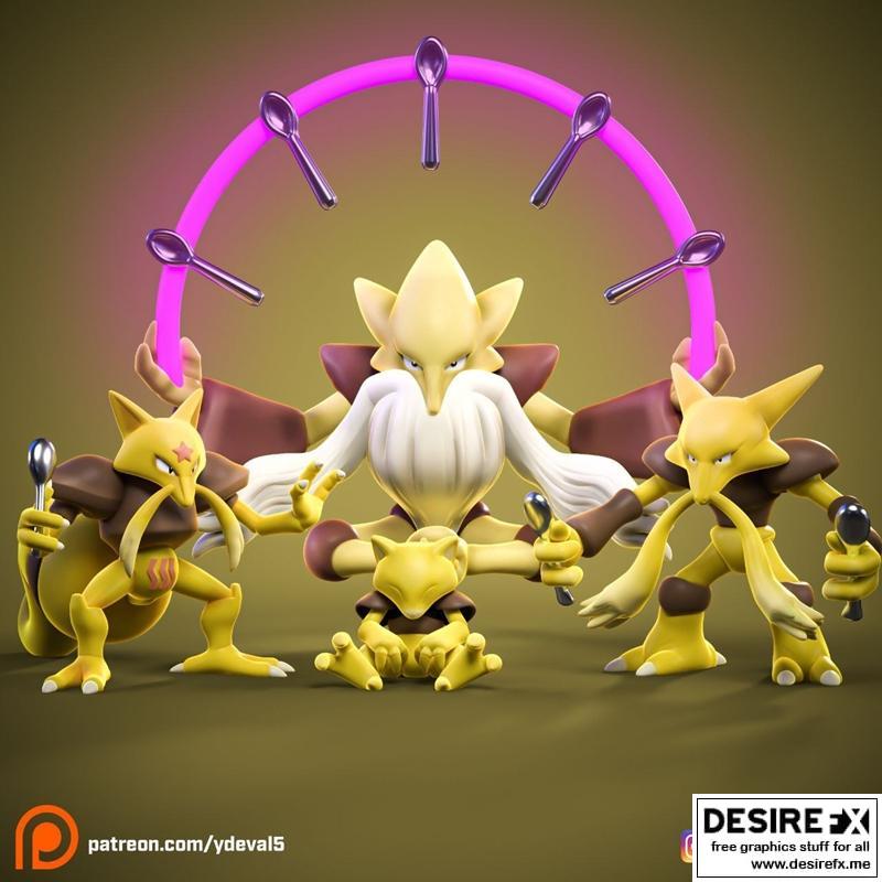 阿布拉进化 – 3D打印模型 STL|Abra Evolutions – 3D Print Model STL
