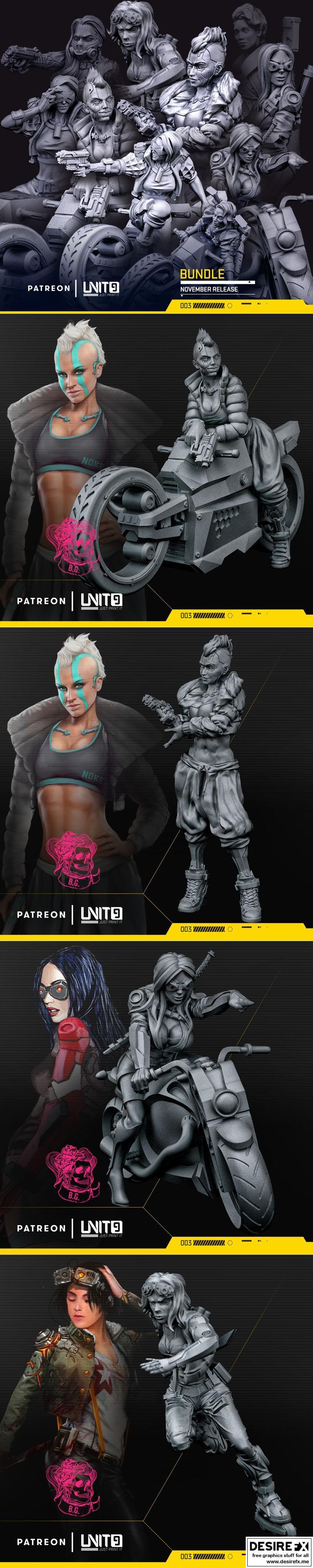 单元9 - 炸弹少女 2020年 3D打印模型|UNIT 9 – Bomber Girls November 2020 – 3D Print Model STL