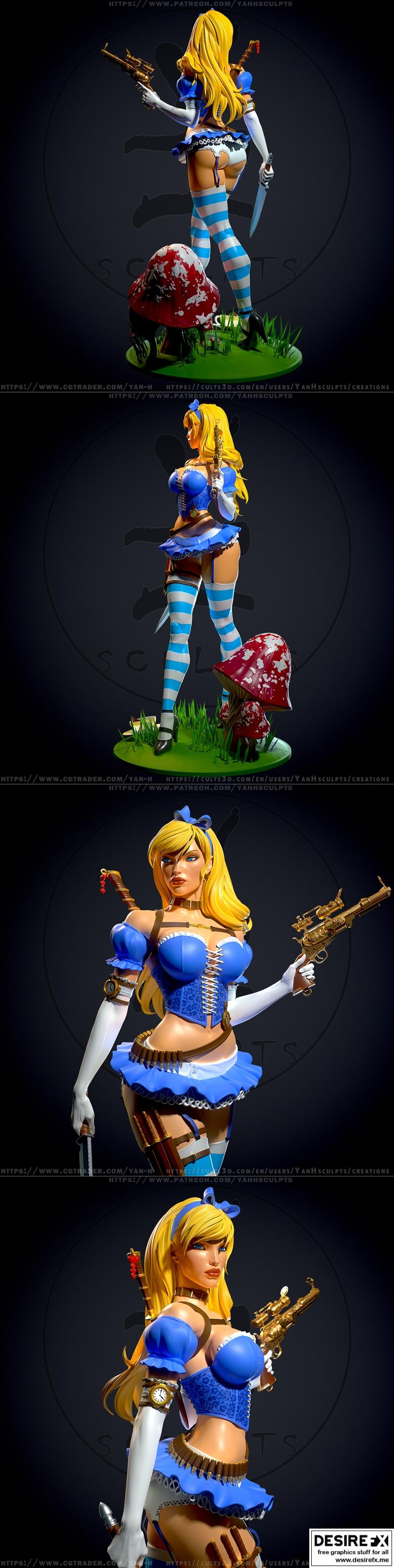 雅兰工作室 - 玩具总动员 - 白兔先生 3D打印模型|Yan H – Alice in Wonderland – 3D Print Model STL