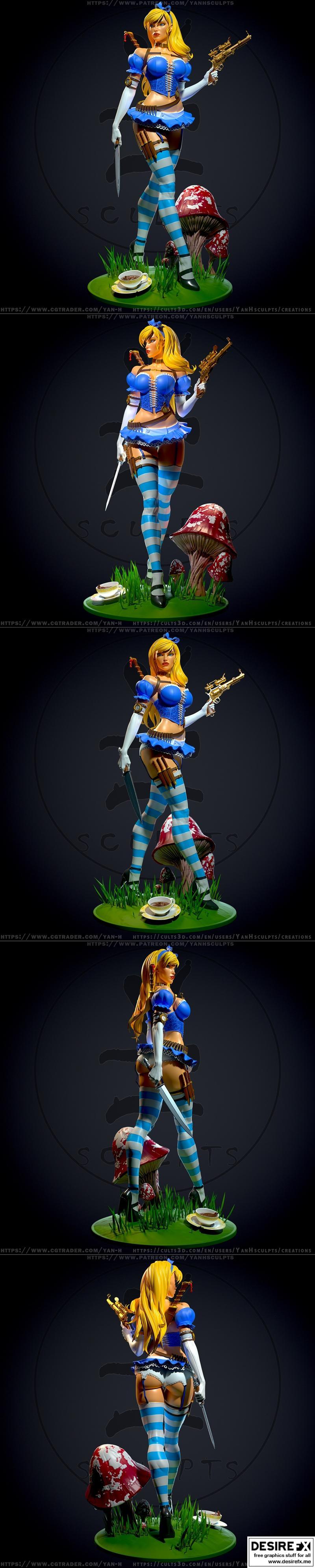 雅兰工作室 - 玩具总动员 - 白兔先生 3D打印模型|Yan H – Alice in Wonderland – 3D Print Model STL