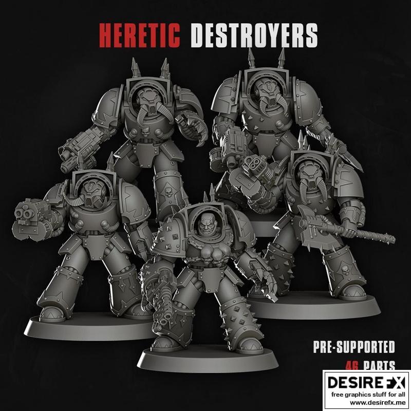 异教毁灭者——3D打印模型|Heretic Destroyers – 3D Print Model STL