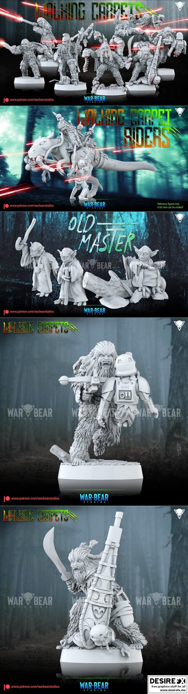 行走地毯 - 战熊 - 3D打印模型|Walking Carpets – War Bear – 3D Print Model STL