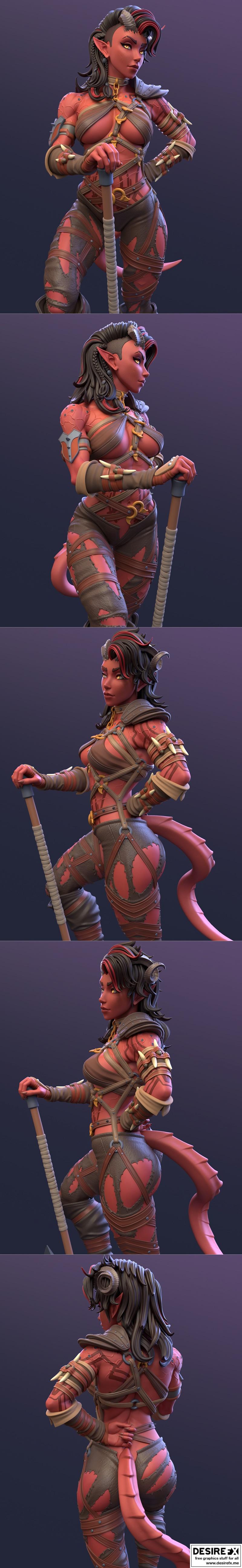 Dinamuuu3D出品 | 3D打印模型 | 《Karlach》角色模型|Dinamuuu3D – Karlach – 3D Print Model STL