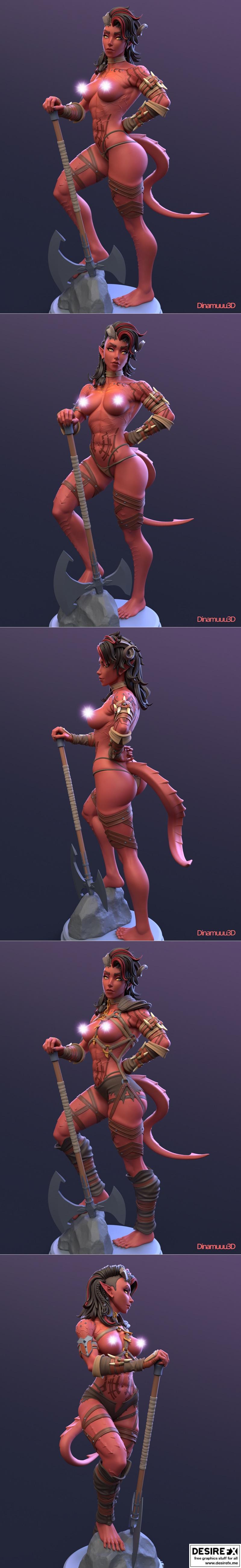 Dinamuuu3D出品 | 3D打印模型 | 《Karlach》角色模型|Dinamuuu3D – Karlach – 3D Print Model STL