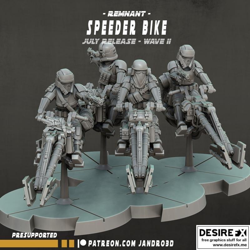 残响士兵 - 速行摩托 - JD026 - 3D打印模型|Remnant Trooper – SpeederBikes – JD026 – 3D Print Model STL