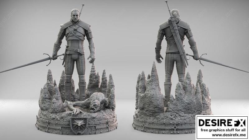 《巫师杰尔马特 3D打印模型》|Witcher Geralt – 3D Print Model STL